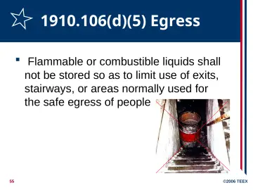 Slide 55: 1910.106(d)(5) Egress