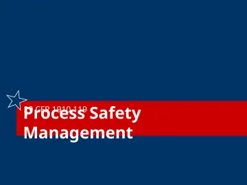 Slide 66: Process Safety Management