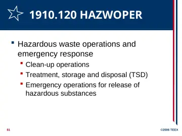 Slide 81: 1910.120 HAZWOPER