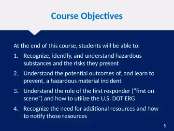 Slide 5: Course Objectives