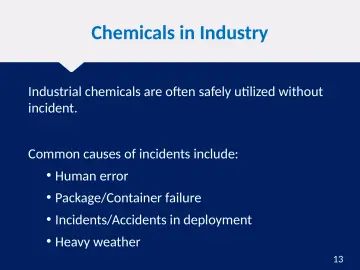 Slide 13: Chemicals in Industry