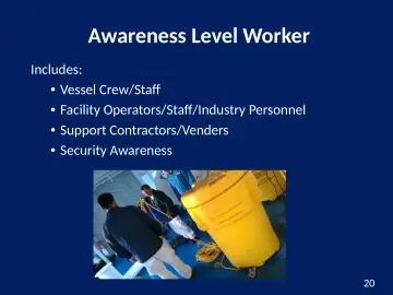 Slide 20: Awareness Level Worker