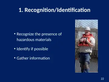 Slide 22: 1. Recognition/Identification