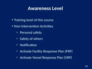 Slide 42: Awareness Level