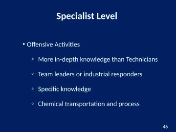 Slide 46: Specialist Level