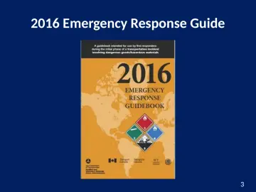 Slide 3: 2016 Emergency Response Guide