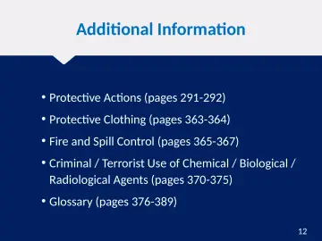 Slide 12: Additional Information