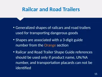 Slide 15: Railcar and Road Trailers