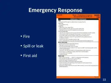 Slide 33: Emergency Response