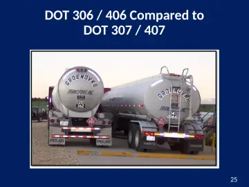 Slide 25: DOT 306 / 406 Compared to DOT 307 / 407