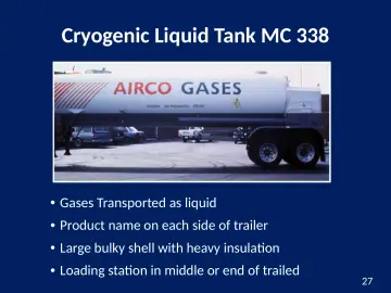 Slide 27: Cryogenic Liquid Tank MC 338