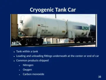 Slide 38: Cryogenic Tank Car