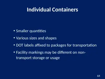 Slide 64: Individual Containers