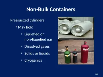 Slide 67: Non-Bulk Containers