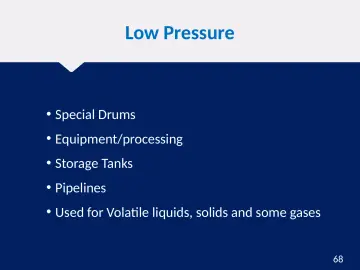 Slide 68: Low Pressure