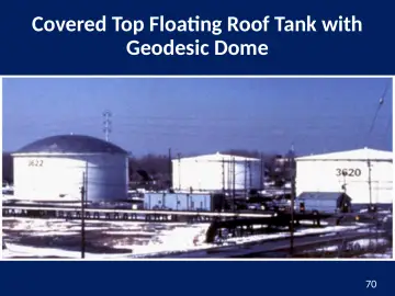 Slide 70: Covered Top Floating Roof Tank with Geodesic Dome