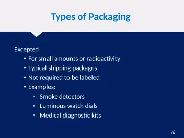 Slide 76: Types of Packaging