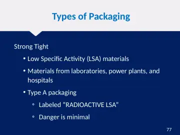 Slide 77: Types of Packaging
