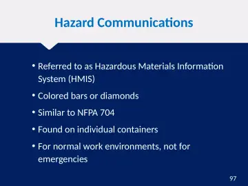 Slide 97: Hazard Communications