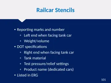 Slide 101: Railcar Stencils