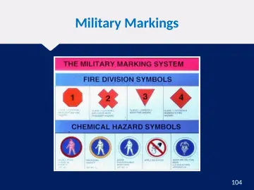 Slide 104: Military Markings