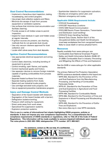 Page 2: Dust Control Recommendations