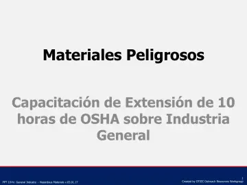 Slide 1: Materiales Peligrosos