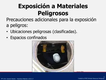 Slide 8: Exposición a Materiales Peligrosos