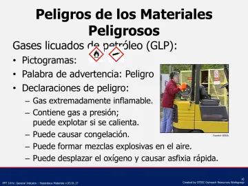 Slide 16: Peligros de los Materiales Peligrosos