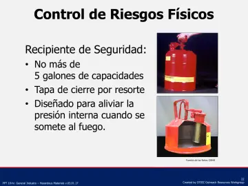 Slide 22: Control de Riesgos Físicos