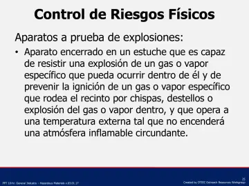 Slide 25: Control de Riesgos Físicos