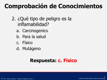 Slide 44: Comprobación de Conocimientos