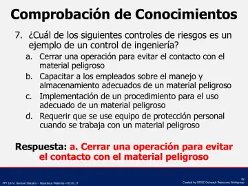 Slide 49: Comprobación de Conocimientos