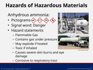 Slide 17: Hazards of Hazardous Materials