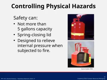 Slide 22: Controlling Physical Hazards