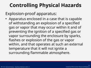 Slide 25: Controlling Physical Hazards
