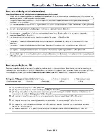 Page 3: Extensión de 10 horas sobre Industria General