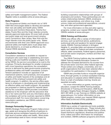 Page 11: safety and health management system. The Federal Register notice is available online at…