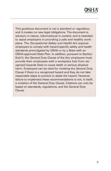 Page 5: This guidance document is not a standard or regulation, and it creates no new legal…
