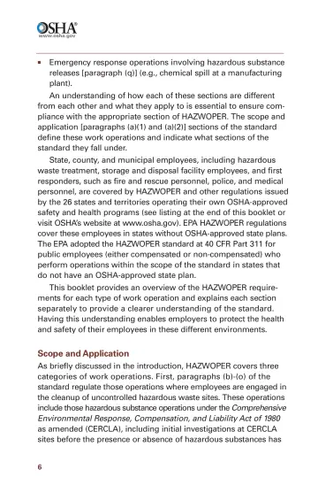 Page 8: Emergency response operations involving hazardous substance releases [paragraph (q)]…
