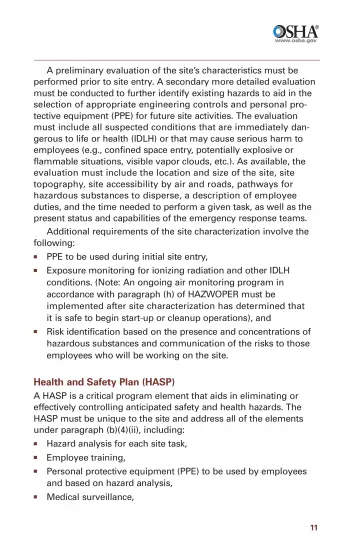 Page 13: A preliminary evaluation of the site’s characteristics must be performed prior to site…