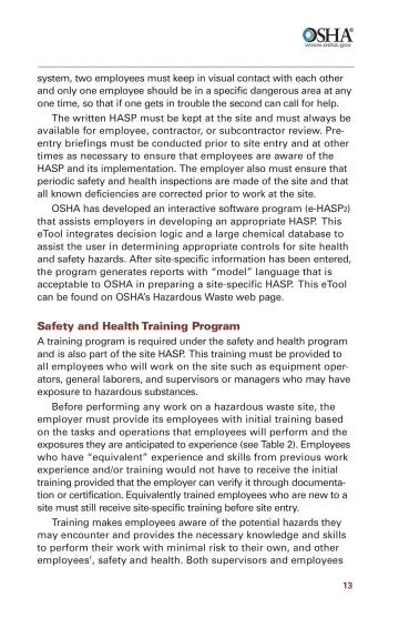 Page 15: system, two employees must keep in visual contact with each other and only one employee…