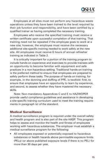 Page 17: Employees at all sites must not perform any hazardous waste operations unless they have…