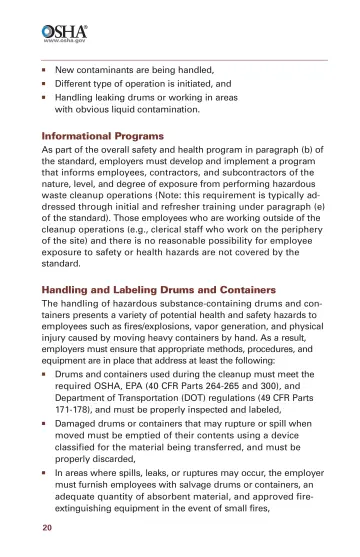 Page 22: New contaminants are being handled,