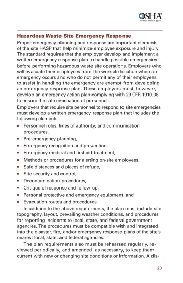 Page 25: Hazardous Waste Site Emergency Response