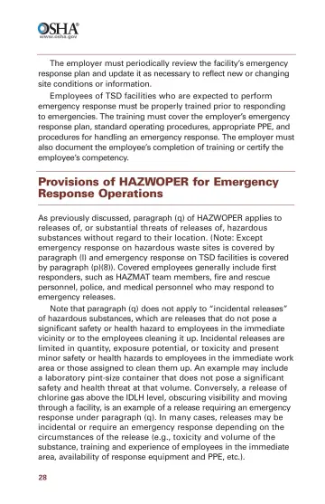 Page 30: Provisions of HAZWOPER for Emergency Response Operations