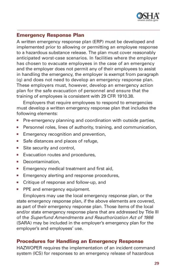 Page 31: Emergency Response Plan