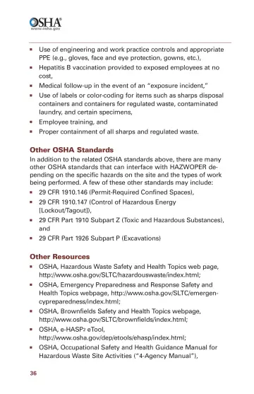 Page 38: Use of engineering and work practice controls and appropriate PPE (e.g., gloves, face and…