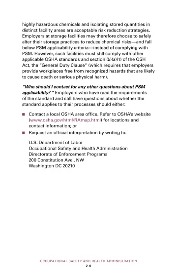 Page 24: highly hazardous chemicals and isolating stored quantities in distinct facility areas are…