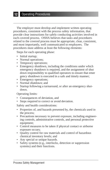 Page 16: Operating Procedures